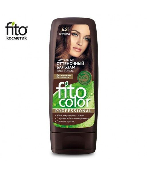 Naturalny balsam KOLORYZUJĄCY do włosów - CZEKOLADA 4,3 - FITO COLOR