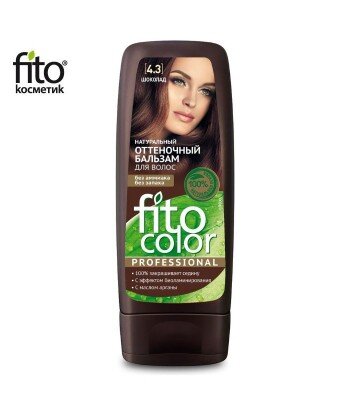 Naturalny balsam KOLORYZUJĄCY do włosów - CZEKOLADA 4,3 - FITO COLOR