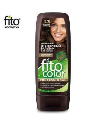Naturalny balsam KOLORYZUJĄCY do włosów - GORZKA CZEKOLADA 3,3 - FITO COLOR