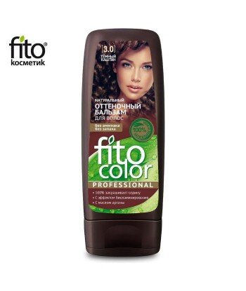 Naturalny balsam KOLORYZUJĄCY do włosów - CIEMNY KASZTAN 3,0 - FITO COLOR