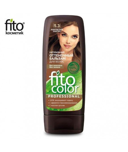 Naturalny balsam KOLORYZUJĄCY do włosów - ZŁOTY KASZTAN 5,3 - FITO COLOR
