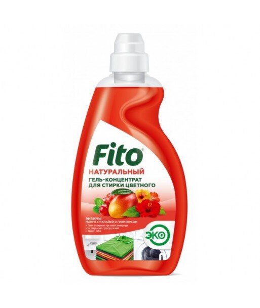 Naturalny koncentrat w żelu do prania kolorowych ubrań, 980 ml Fitocosmetik Naturalny koncentrat w żelu do prania kolorowych ubrań, 980 ml Fitocosmetik