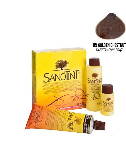 Farba do włosów Golden Chestnut Kasztanowy Brąz 05 Classic Sanotint