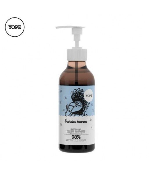 Yope Świeża Trawa, Naturalny Szampon do Włosów Przetłuszczających Się,, 300ml