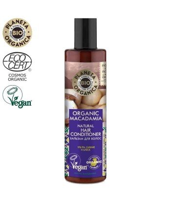 PO Organic Macadamia Balsam do włosów - Ultra połysk i blask, 280ml