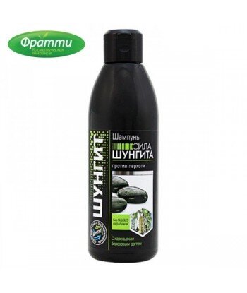 Szampon MOC SZUNGITU przeciwłupieżowy z karelskim dziegciem brzozowymy, 330ml - Fratti