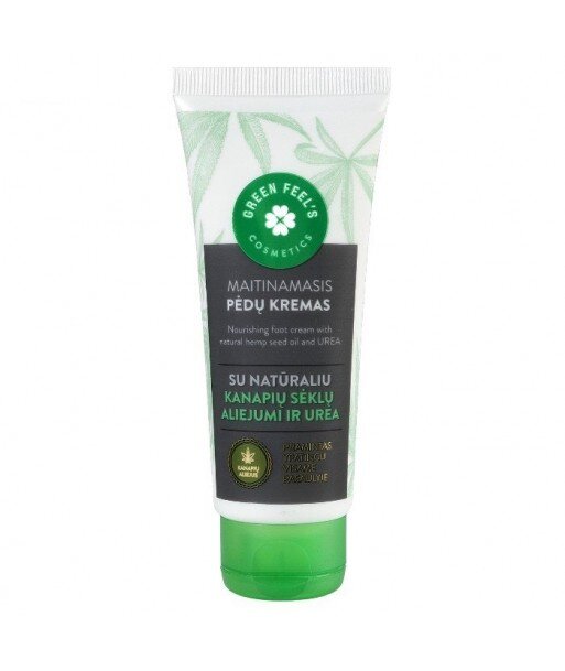 Krem do stóp z naturalnym olejem znasion konopii i mocznikiem 75ml GREEN FEEL'S Krem do stóp z naturalnym olejem znasion konopii i mocznikiem 75ml GREEN FEEL'S