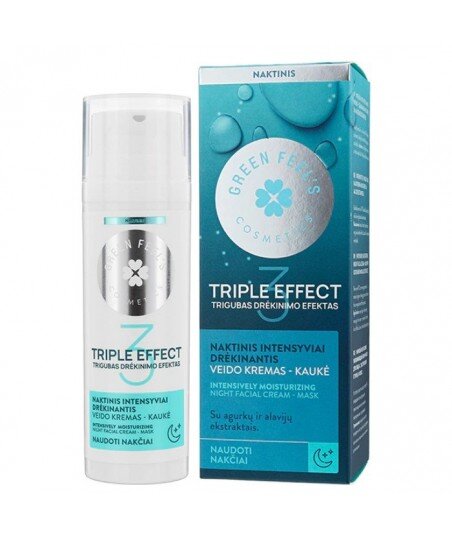 Intensywnie nawilżający krem-maska na noc z ekstraktem z ogórka i aloesu 50ml, GREEN FEEL'S Intensywnie nawilżający krem-maska na noc z ekstraktem z ogórka i aloesu 50ml, GREEN FEEL'S