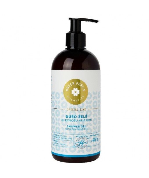 Żel pod prysznic z naturalnym olejem kokosowym 400ml, GREEN FEEL'S