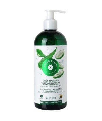 Nawilżające mydło w płynie z ekstraktem z ogórka i aloesu 400ml, GREEN FEEL'S