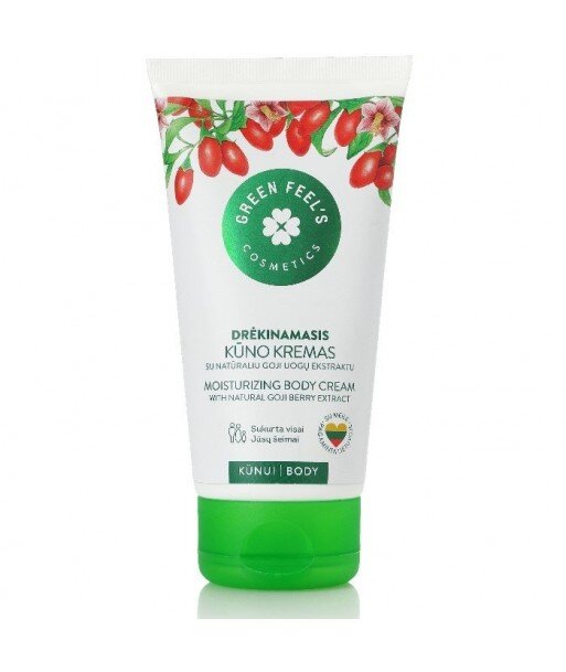 Nawilżający krem do ciała z ekstraktem z jagód Goji 150ml, GREEN FEEL'S Nawilżający krem do ciała z ekstraktem z jagód Goji 150ml, GREEN FEEL'S