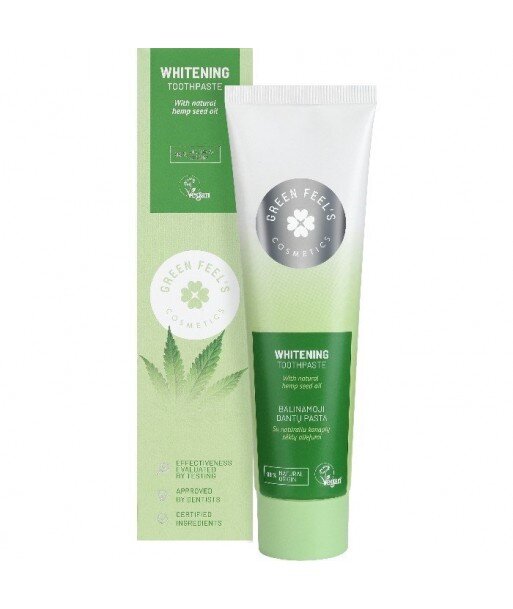 Wybielająca pasta z naturalnym olejkiem konopnym 100 ml GREEN FEEL'S