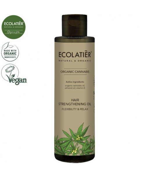 CANNABIS Wzmacniający włosy olejek ELASTYCZNOŚĆ I RELAKS, 200 ml ECOLATIER CANNABIS Wzmacniający włosy olejek ELASTYCZNOŚĆ I RELAKS, 200 ml ECOLATIER