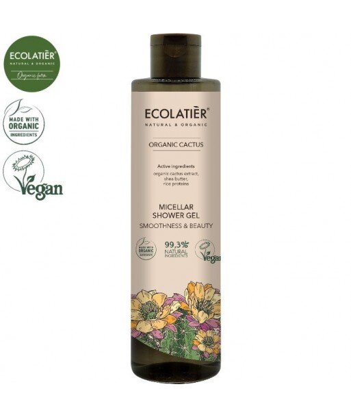 CACTUS Micelarny żel pod prysznic WYGŁADZENIE I PIĘKNO, 350 ml ECOLATIER