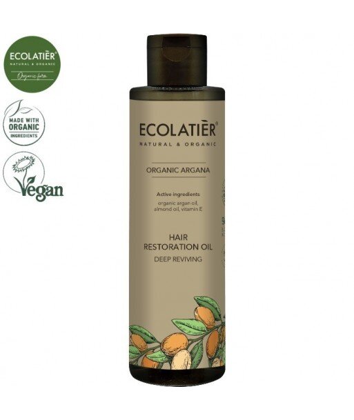 ARGAN Głeboko regenerujący olejek do włosów, 200 ml ECOLATIER