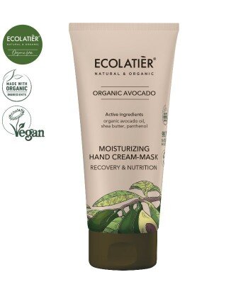 AVOCADO Maska na dłonie NAWILŻENIE i REGENERACJA, 100 ml ECOLATIER