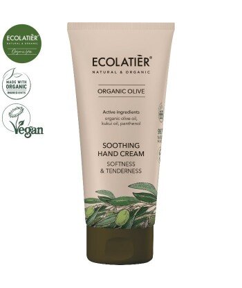 OLIVE Kojący krem do rąk MIĘKKOŚĆ I DELIKATNOŚĆ, 100 ml ECOLATIER