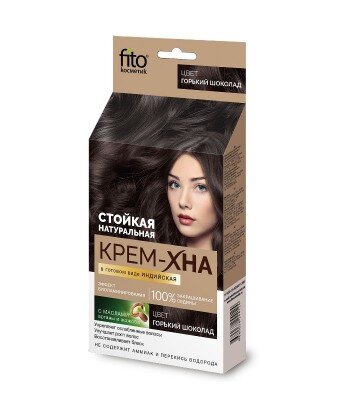 Kremowa-henna indyjska gotowa Gorzka czekolada, 50ml Fitokosmetik