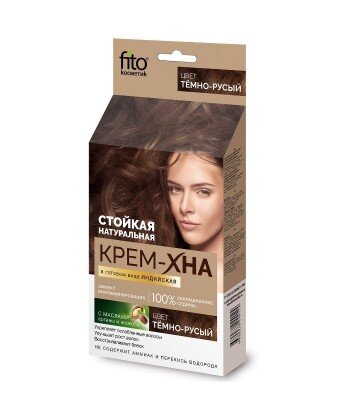 Kremowa-henna indyjska gotowa Ciemny blond, 50ml Fitokosmetik