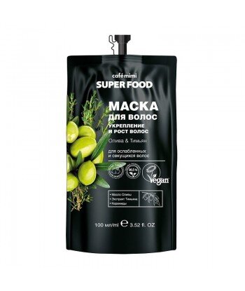 Maska do włosów Oliwa i Tymianek, Wzmocnienie i porost włosów, 100 ml - CAFE MIMI