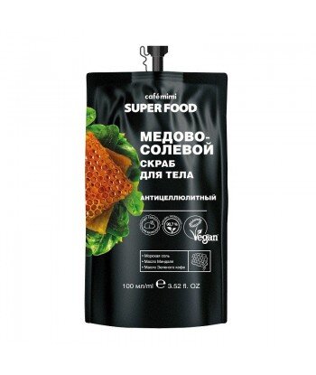 Peeling miodowo-solny do ciała, Antycellulitowy 100ml - CAFE MIMI