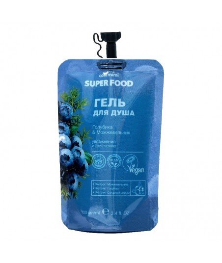 Żel pod prysznic Jagody i Jałowiec, 100 ml - CAFE MIMI