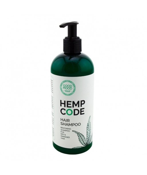 Odbudowujący szampon do włosów z olejem konopnym, 400 ml, Good Mood